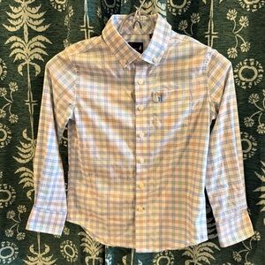 Johnnie-O Boys Checkered Plaid Button-Down Shirt Size 8